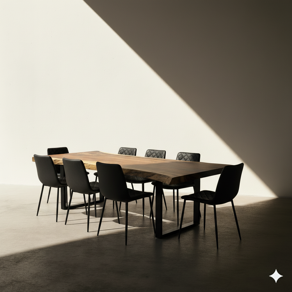 Image of - a live edge slab, long, wide, and thick.