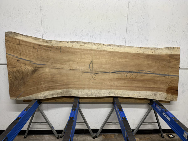 100" PAROTA Live Edge Dining Slab – Natural Grain 2" Thick