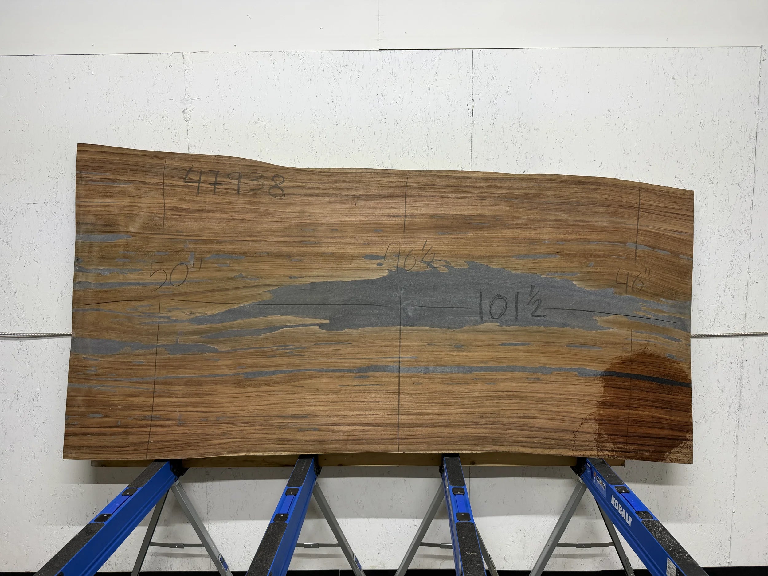 130" PAROTA Live Edge Dining Slab – Natural Grain 2" Thick