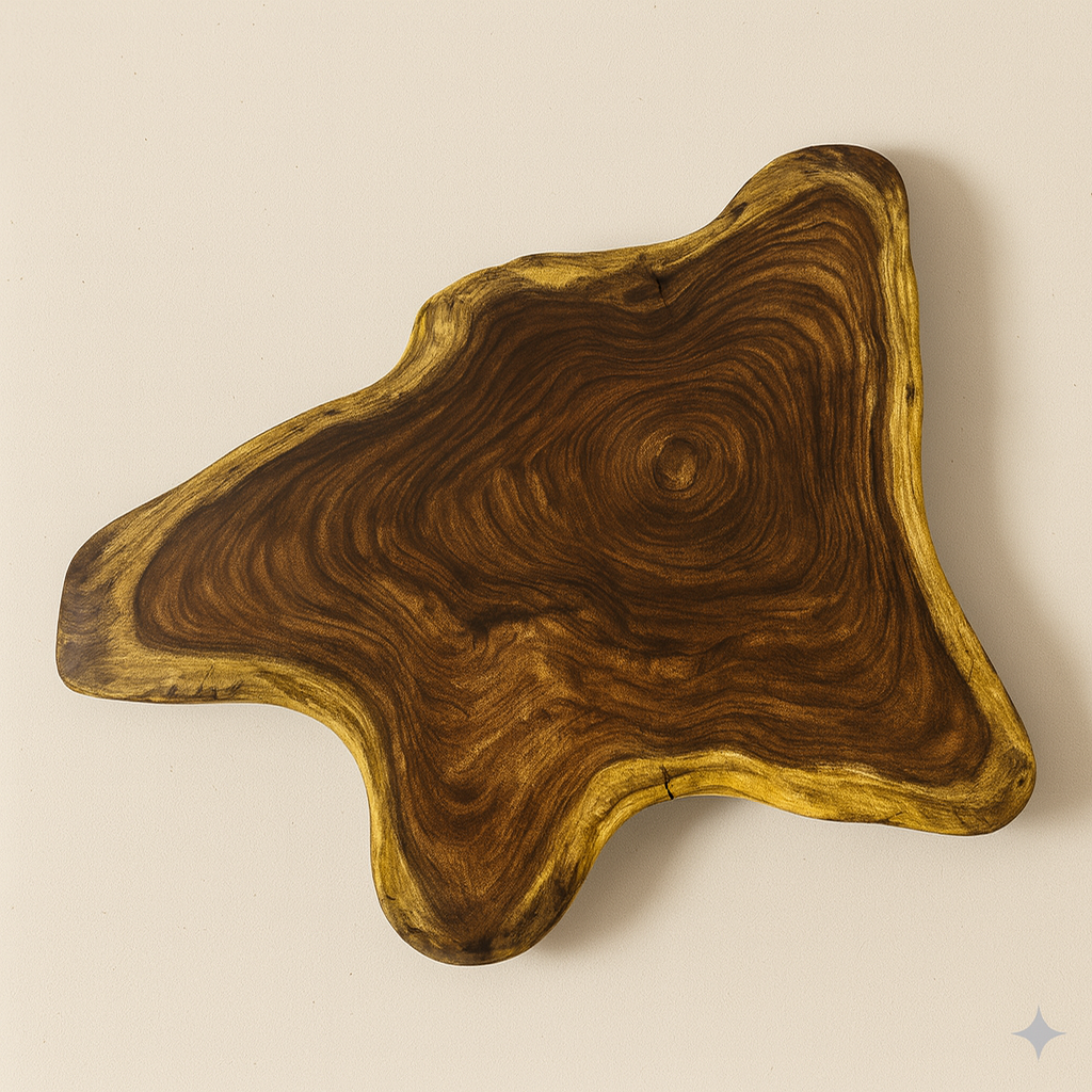 Image of  - a live edge  slab,  long,  wide, and  thick.