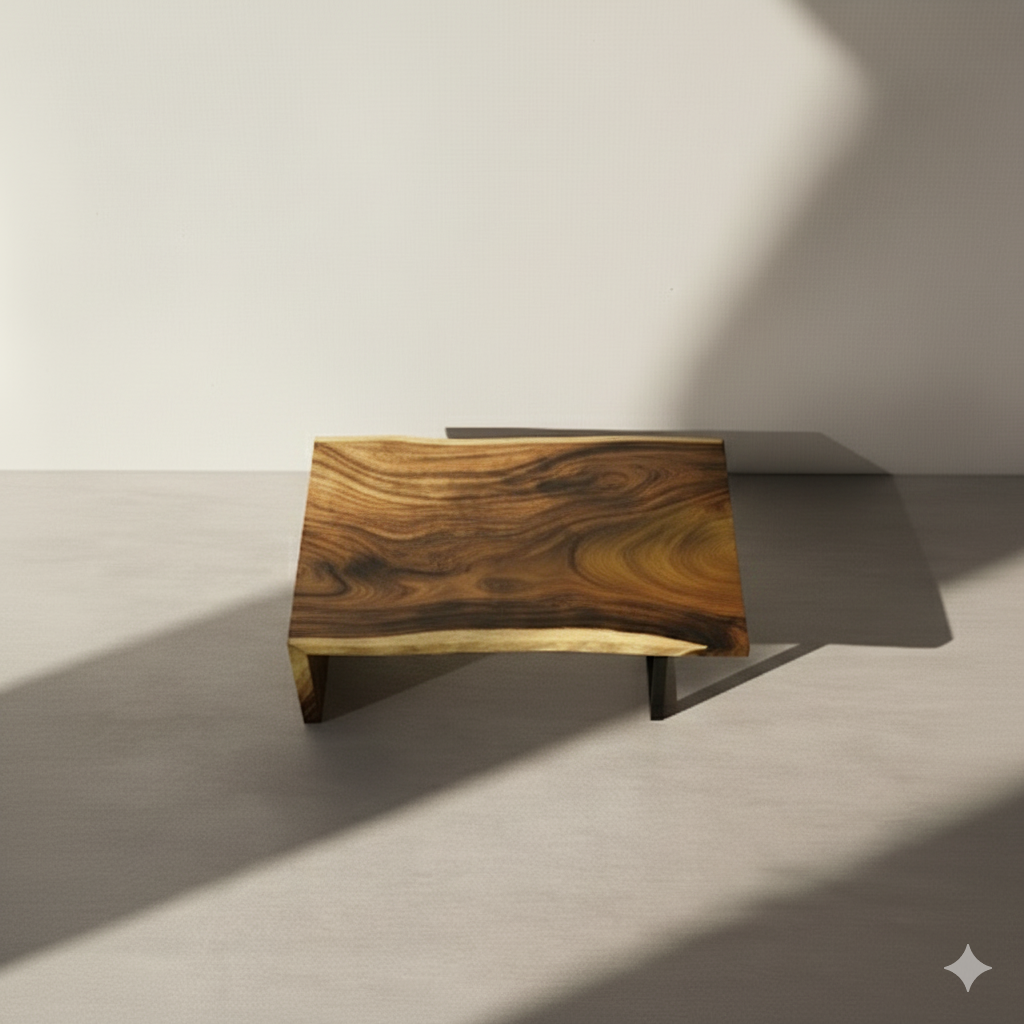 Image of  - a live edge  slab,  long,  wide, and  thick.