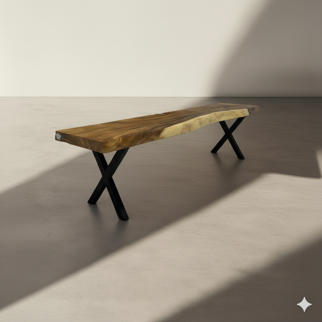 Image of  - a live edge  slab,  long,  wide, and  thick.