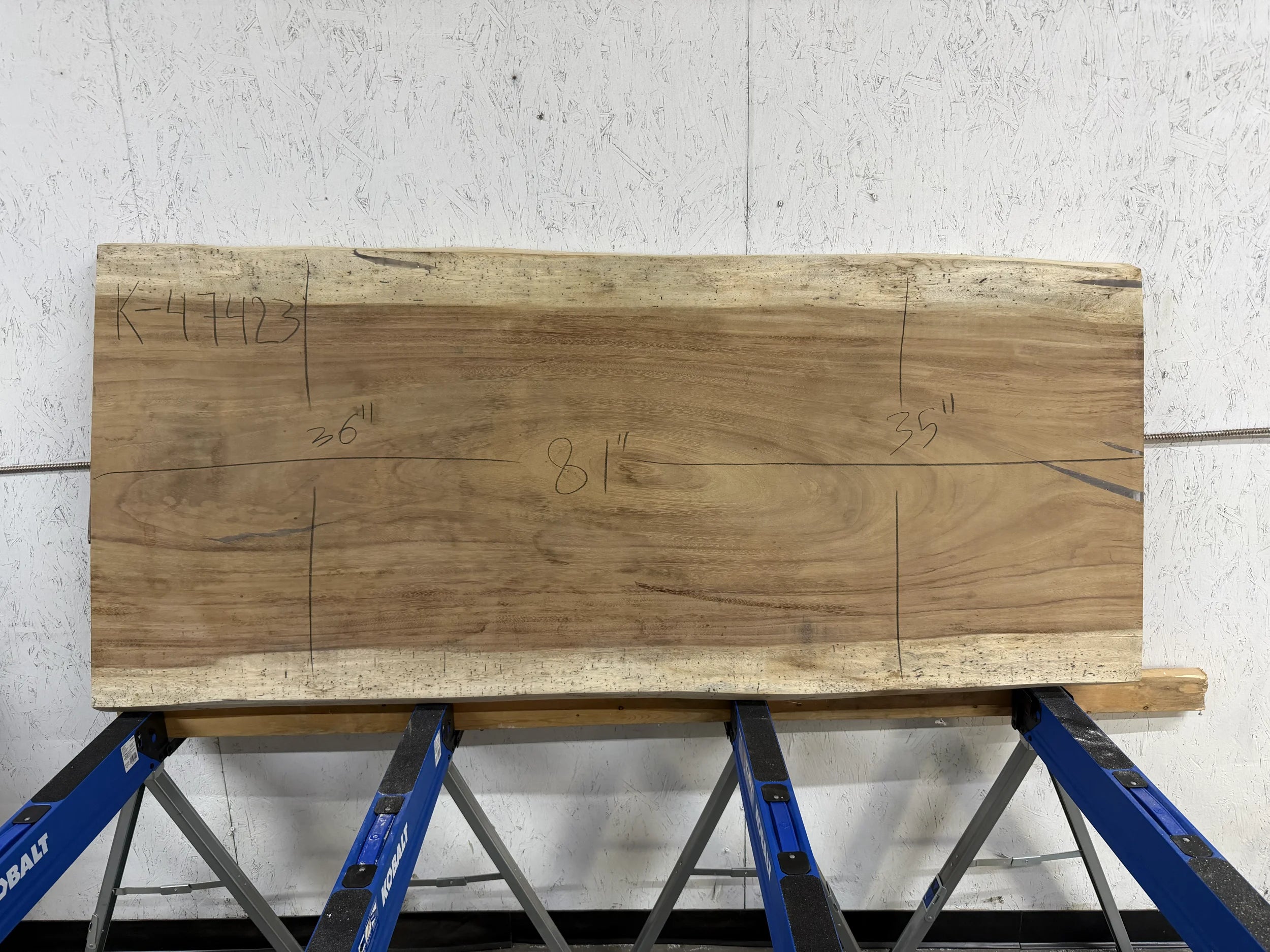 214" PAROTA Live Edge Dining Slab – Natural Grain 2" Thick