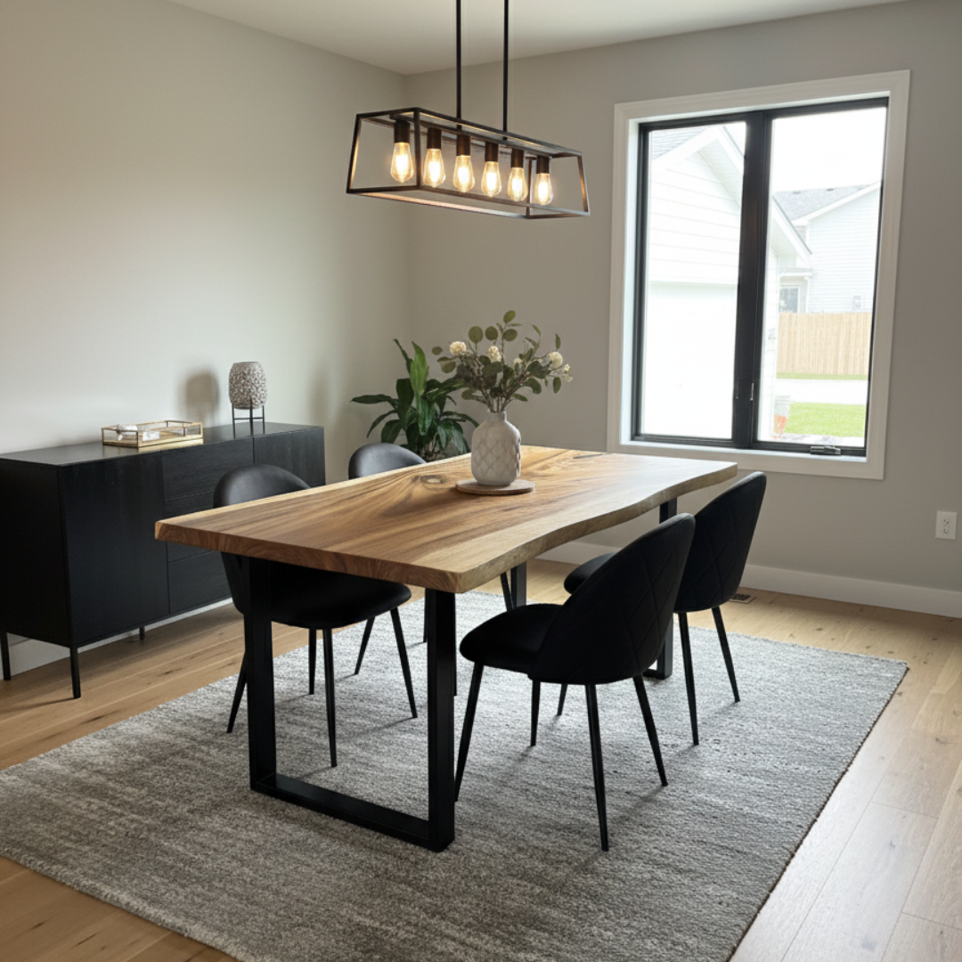 Image of  - a live edge  slab,  long,  wide, and  thick.