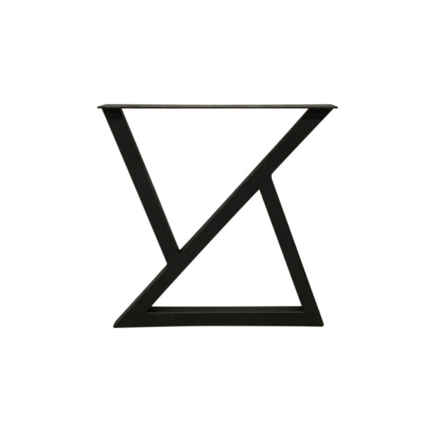 Image of Z Dining Legs - a live edge  slab,  long,  wide, and  thick.