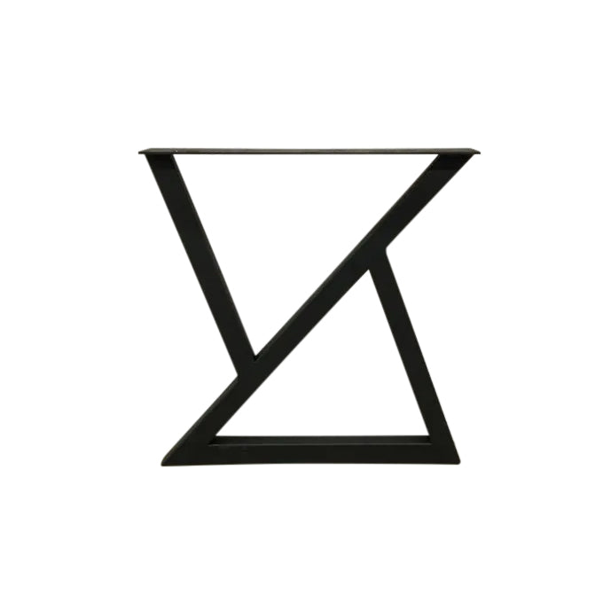 Image of Z Dining Legs - a live edge  slab,  long,  wide, and  thick.