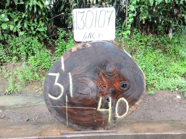 Image of PAROTA - 40x31x2 Inches - H30107GNC - a live edge PAROTA slab, 40 Inches long, 31 Inches wide, and 2 Inches thick.