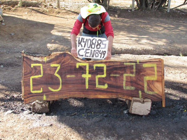Image of MONKEY POD - 72x23x2 Inches - K40885CEN - a live edge MONKEY POD slab, 72 Inches long, 23 Inches wide, and 2 Inches thick.