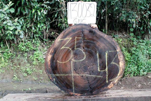 Image of PAROTA - 43x35x2 Inches - H30032GNC - a live edge PAROTA slab, 43 Inches long, 35 Inches wide, and 2 Inches thick.